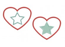 Stickdatei Hello Sailor Herz Stern